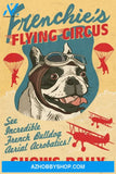 French Bulldog Retro Flying Circus Ad