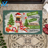 French Bulldog This Home Is Filled With Kisses Christmas Dog Doormat