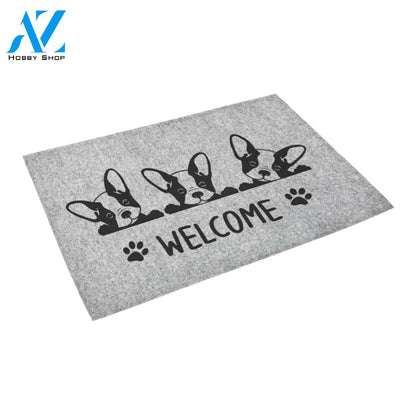 French Bulldog Welcome Doormat Indoor And Outdoor Mat Entrance Rug Sweet Home Decor Housewarming Gift Gift For Friend Family Stem Feminist
