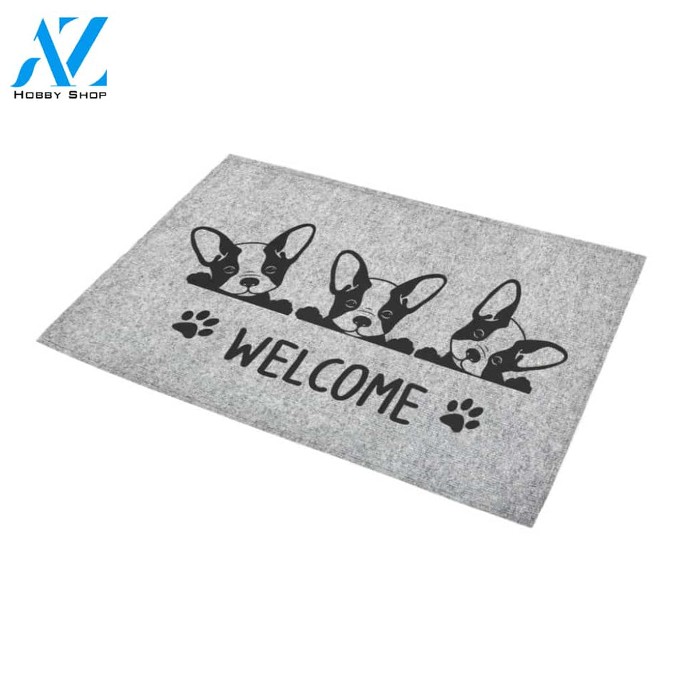 French Bulldog Welcome Doormat Indoor And Outdoor Mat Entrance Rug Sweet Home Decor Housewarming Gift Gift For Friend Family Stem Feminist