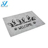 French bulldog welcome grey Doormat - Welcome Mat - Home Decor