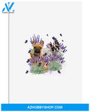 French Bulldog With Lavender flower poster