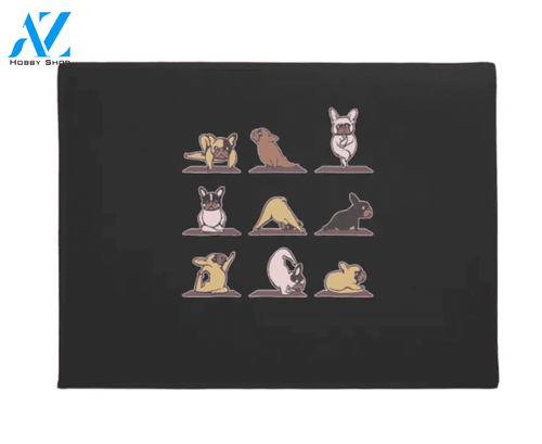 French Bulldog Yoga Indoor And Outdoor Doormat Welcome Mat Housewarming Gift Home Decor Funny Doormat Gift Idea For Yoga Lovers