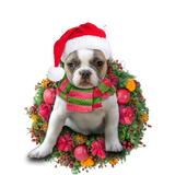 Godmerch- Ornament- French Bulldog Christmas Ornament, Happy Christmas Ornament, Car Ornament