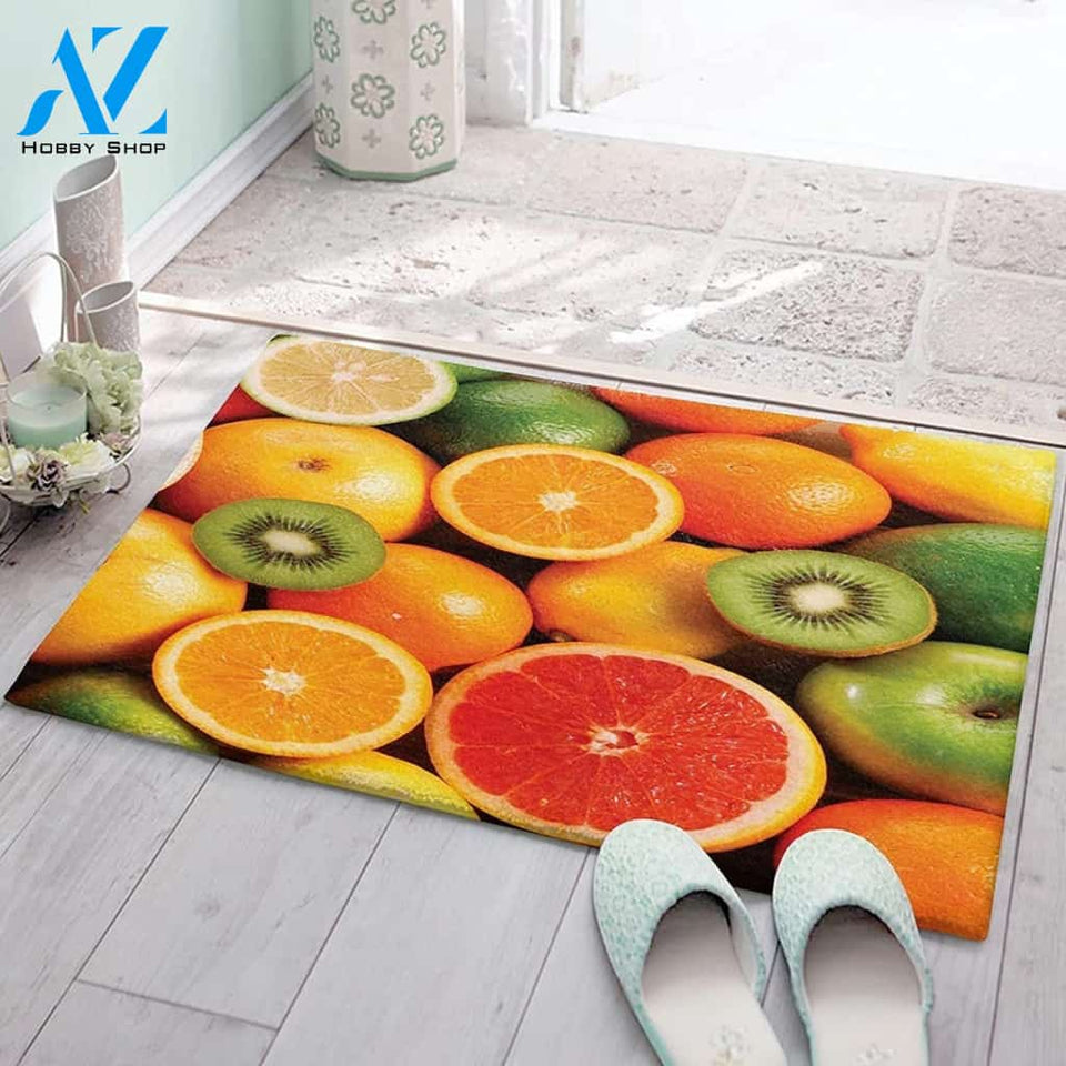Fresh Fruits Doormat Welcome Mat Housewarming Gift Home Decor Funny Doormat Gift For Friend Gift Idea For Fruit Lovers Birthday Gift