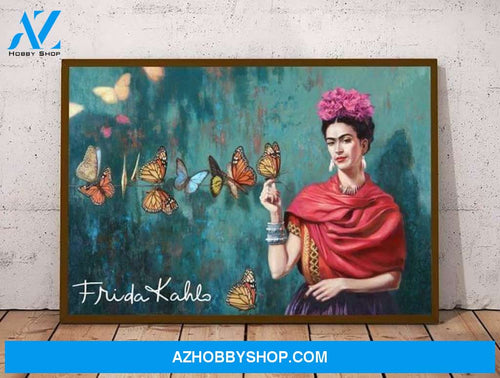 Frida Kahlo And Butterfly Poster Canvas Poster Canvas Poster Canvas Poster Canvas