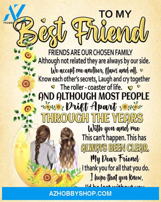 Friend Canvas To My Best Friend Friends Are Our Chosen Family Sunflower Canvas Wall Art Full Size