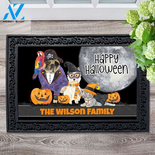 Fright Night Dog Friends Personalized Doormat - 18" x 30"