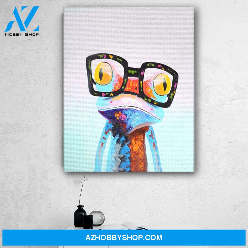 Frog Abstract Canvas Print Wall Art - Matte Canvas