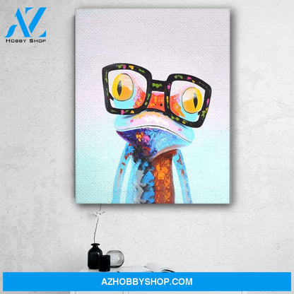 Frog Abstract Canvas Print Wall Art - Matte Canvas