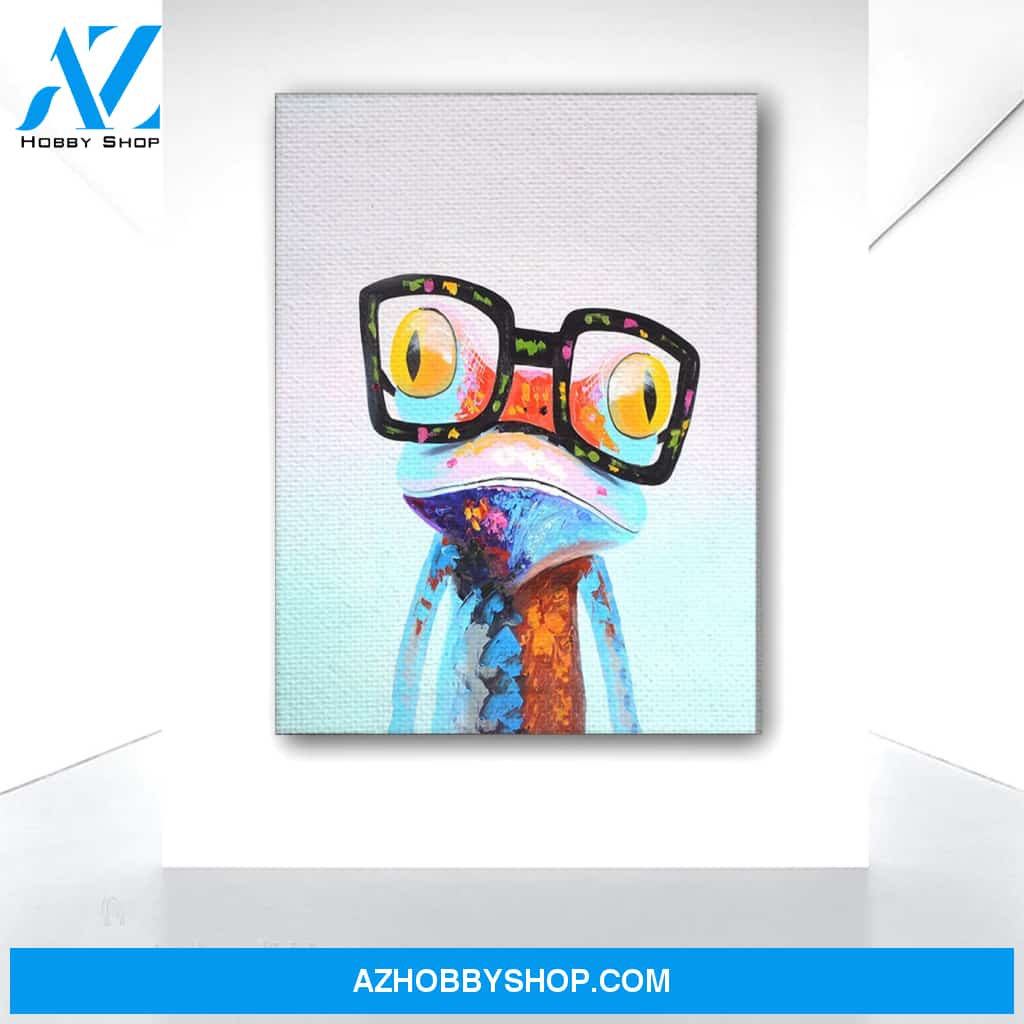 Frog Abstract Canvas Print Wall Art - Matte Canvas