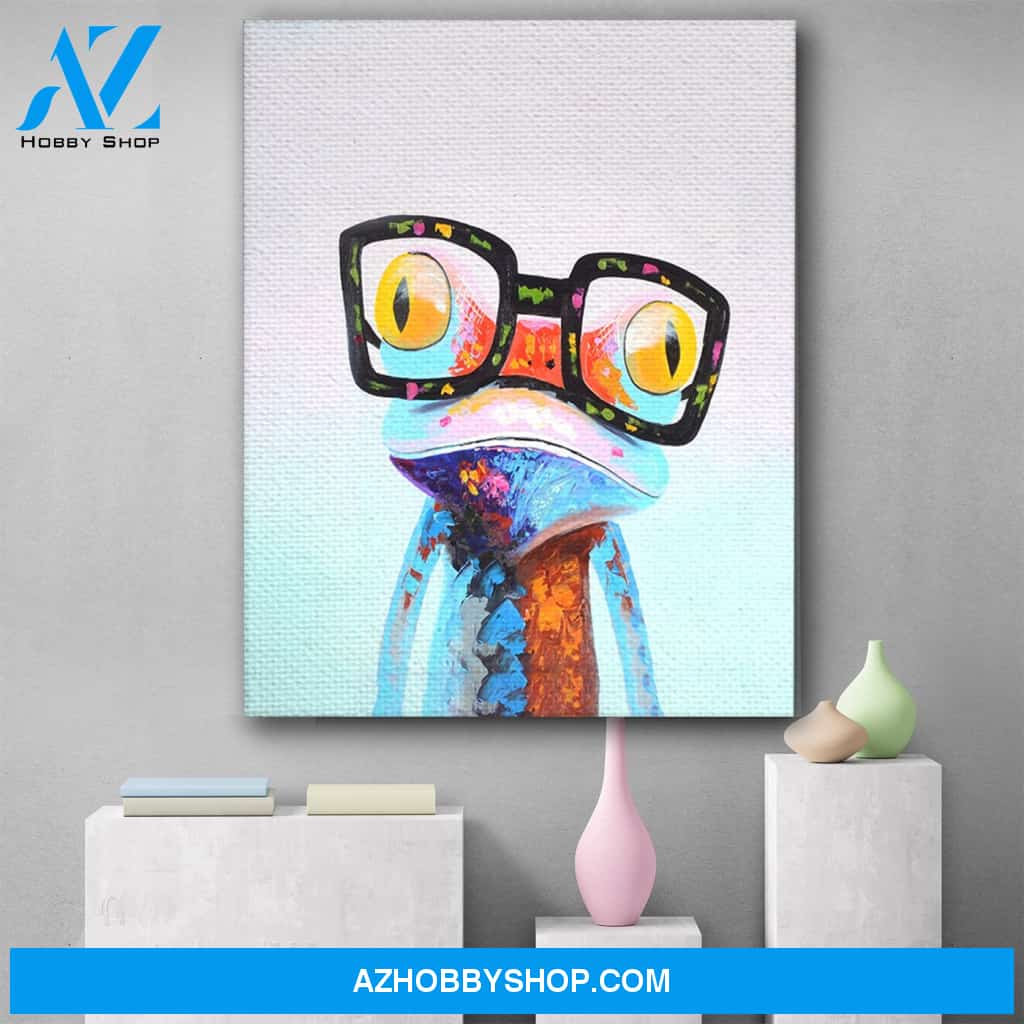 Frog Abstract Canvas Print Wall Art - Matte Canvas
