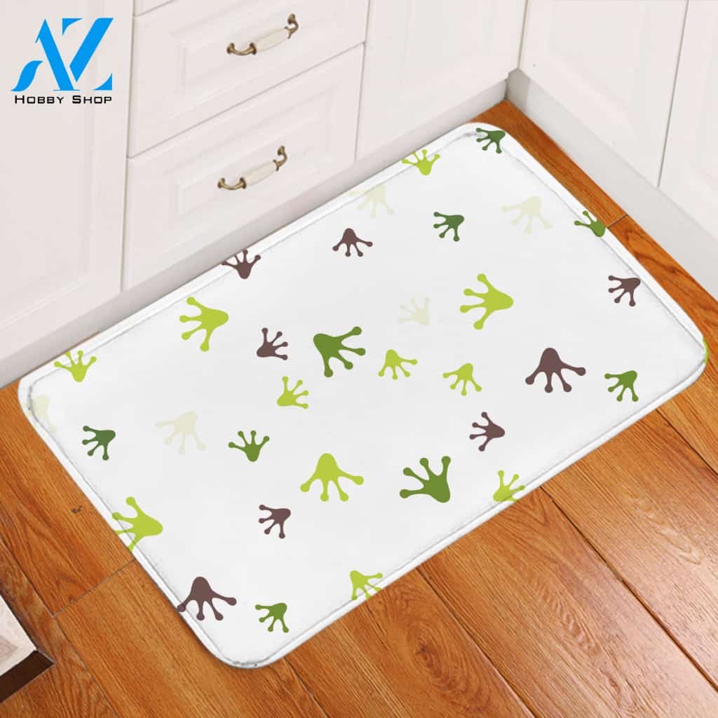 Frog Footprints Door Mat