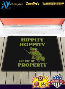 Frog hippity hoppity get off my property doormat