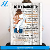 Gift For Daughter From Dad I Will Always Carry You In My Heart Canvas