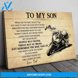 Gift For Son From Dad, Motorbike Racing Son Gift, On This Ride Motorcycle Canvas
