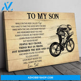 Gift For Son From Dad, Rider Son Gift, On This Ride Bicycle Canvas