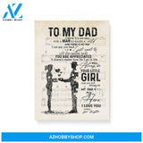 Gift for Dad from daughter Dad and daughter gift Sheet Music Canvas