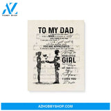 Gift for Dad from daughter Dad and daughter gift Sheet Music Canvas
