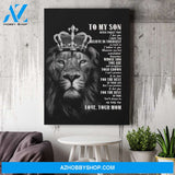 From Mom to My Son Lion Poster Canvas Wall Decor Visual Art