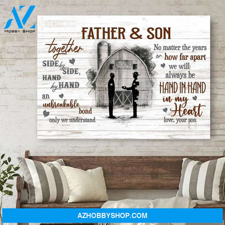 Gift For Dad From Son Country Life Barn Canvas