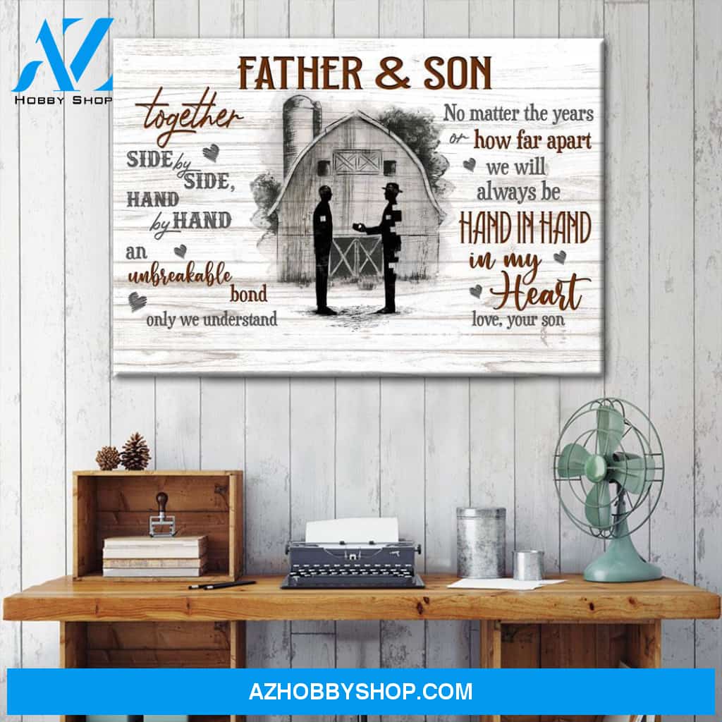 Gift For Dad From Son Country Life Barn Canvas