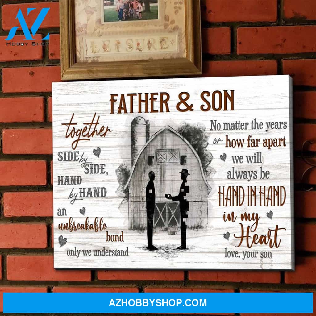 Gift For Dad From Son Country Life Barn Canvas