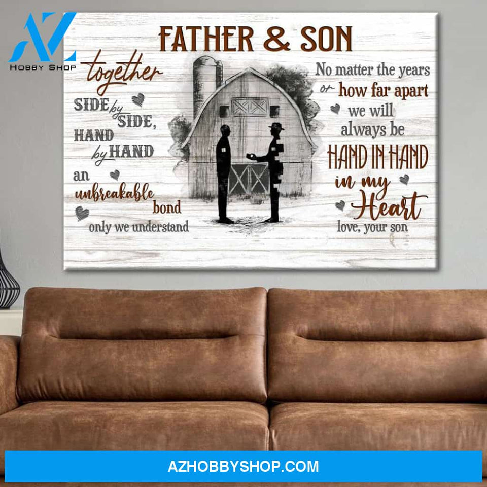 Gift For Dad From Son Country Life Barn Canvas