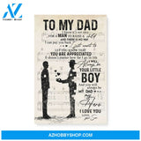 Gift for Dad from Son Dad and Son gift Sheet Music Canvas