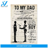 Gift for Dad from Son Dad and Son gift Sheet Music Canvas