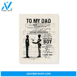 Gift for Dad from Son Dad and Son gift Sheet Music Canvas