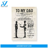 Gift for Dad from Son Dad and Son gift Sheet Music Canvas