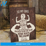 Gift For Dad From Son The Legend Dad Canvas