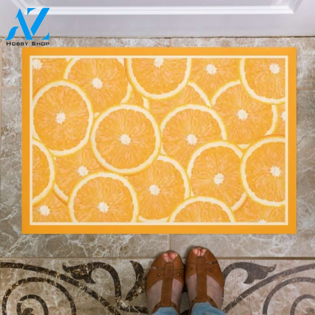 Fruit Orange Slices Doormat Welcome Mat Housewarming Gift Home Decor Funny Doormat Gift Idea For Orange Lovers Gift For Friend