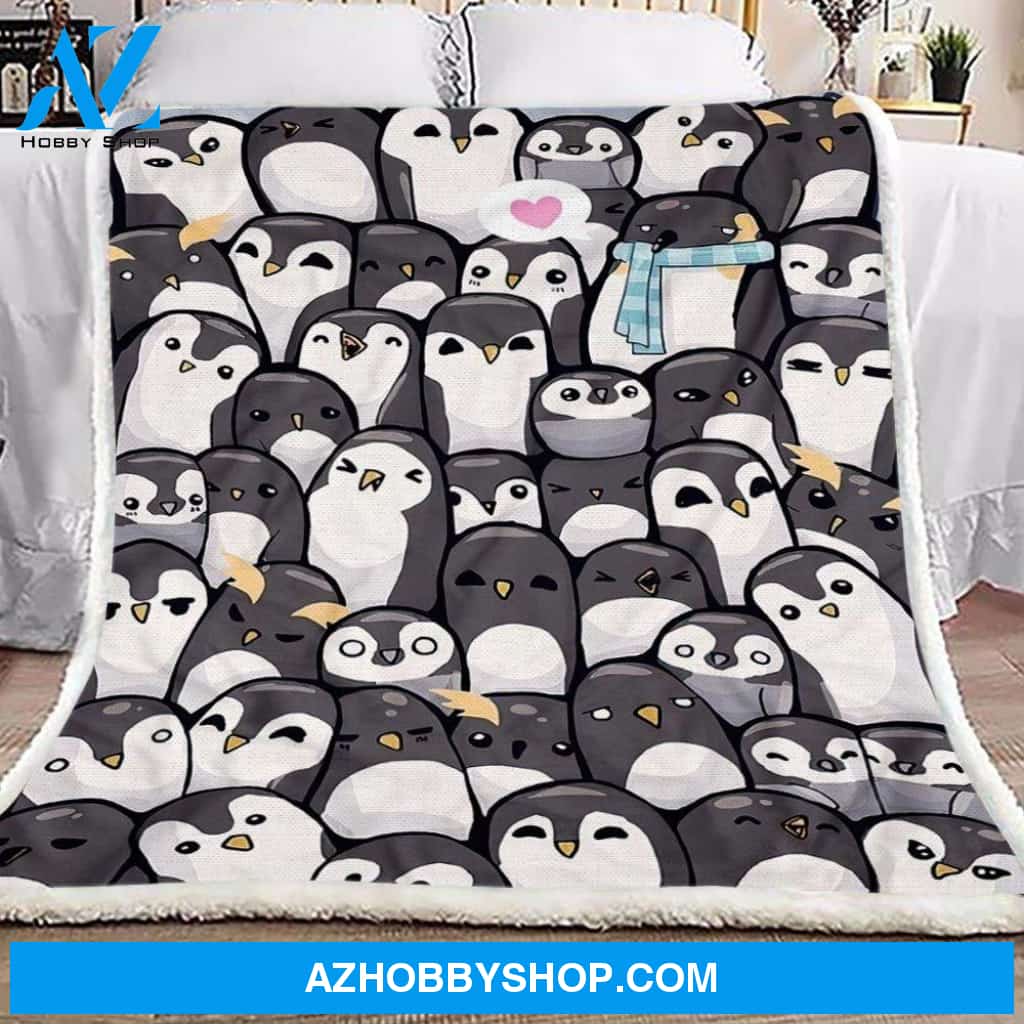 Full Of Penguin Fleece Blanket Kids Gift Ideas