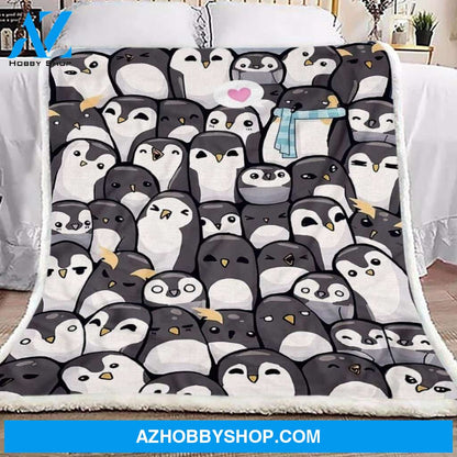 Full Of Penguin Fleece Blanket Kids Gift Ideas