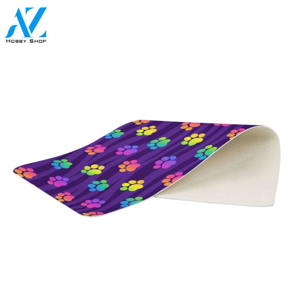 Funky Rainbow Pattern Rectangular Doormat