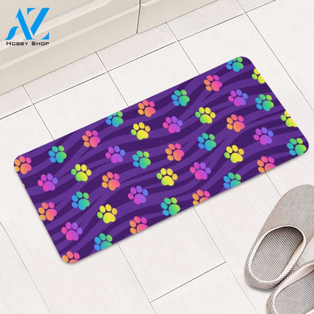 Funky Rainbow Pattern Rectangular Doormat