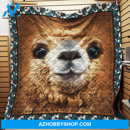 Funny Alpaca Face Fleece Blanket