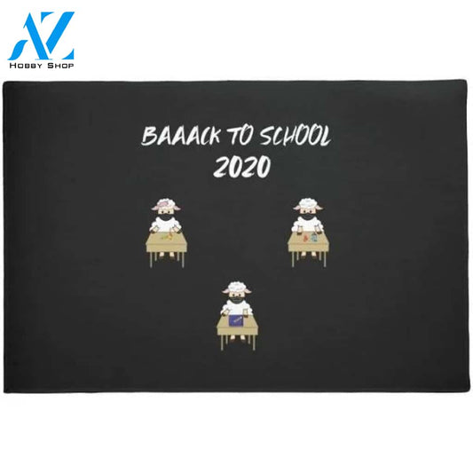 Funny Back to School 2020 Sheep Wearing Mask Doormat