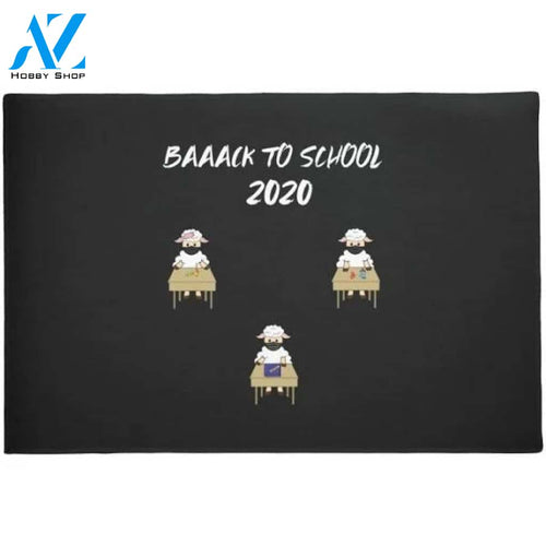 Funny Back to School 2020 Sheep Wearing Mask Doormat