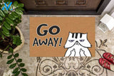 Funny Cat Doormat, Angry Cat with Middle Finger Go Away Welcome Mat, Gift for Housewarming, Cat Lovers Gift, Rude Cat Door Mat, Go Away Mat