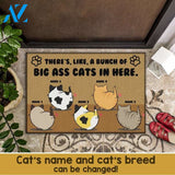 Funny Cat Doormat, Custom Cat Doormat, There's Like A Bunch Of Big Ass Cats In Here, Cat Butt Doormat, Welcome Doormat, Gift For Cat Lover