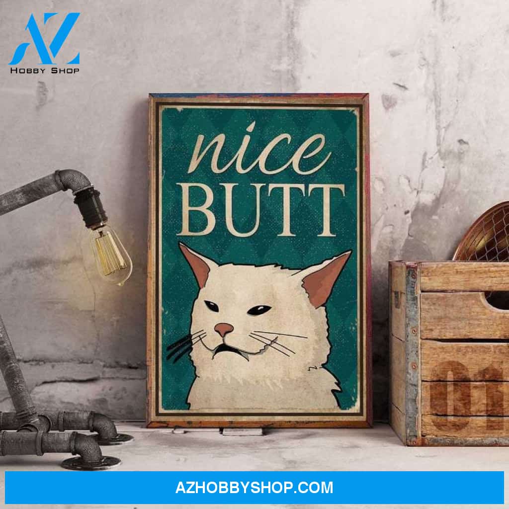 Funny Cat Nice Butt Canvas And Poster, Wall Decor Visual Art