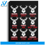 Funny Christmas Deer Bow Hunting Santa Men Women Hunter Gift Portrait Canvas