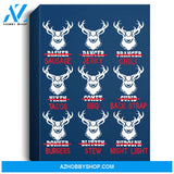 Funny Christmas Deer Bow Hunting Santa Men Women Hunter Gift Portrait Canvas