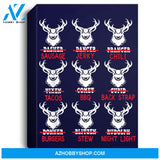 Funny Christmas Deer Bow Hunting Santa Men Women Hunter Gift Portrait Canvas