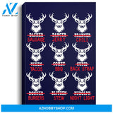 Funny Christmas Deer Bow Hunting Santa Men Women Hunter Gift Portrait Canvas