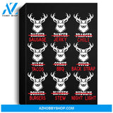 Funny Christmas Deer Bow Hunting Santa Men Women Hunter Gift Portrait Canvas
