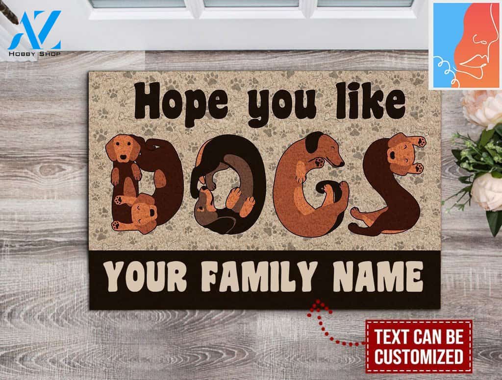 Funny Dachshunds Dance in My Home Doormat 3 | Welcome Mat | House Warming Gift